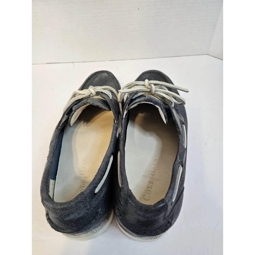 Cole Haan Yacht Club Mens Size 10M Acid‎ Wash Blue/Gray Leather Loafer